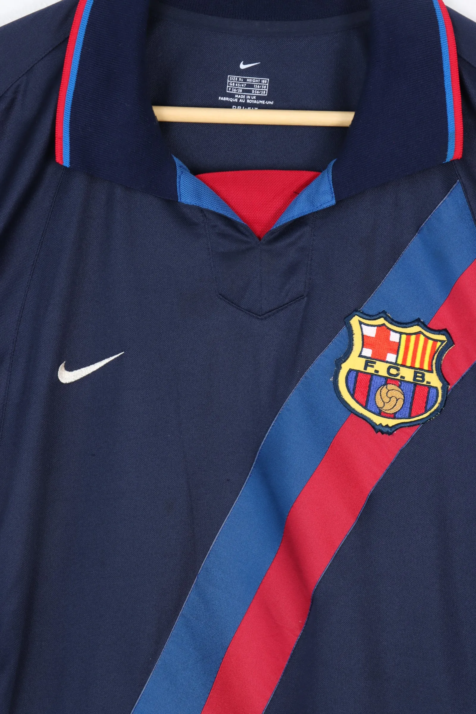 REPLICA NIKE F.C Barcelona Saviola 2002-2004 Soccer Jersey (XL)