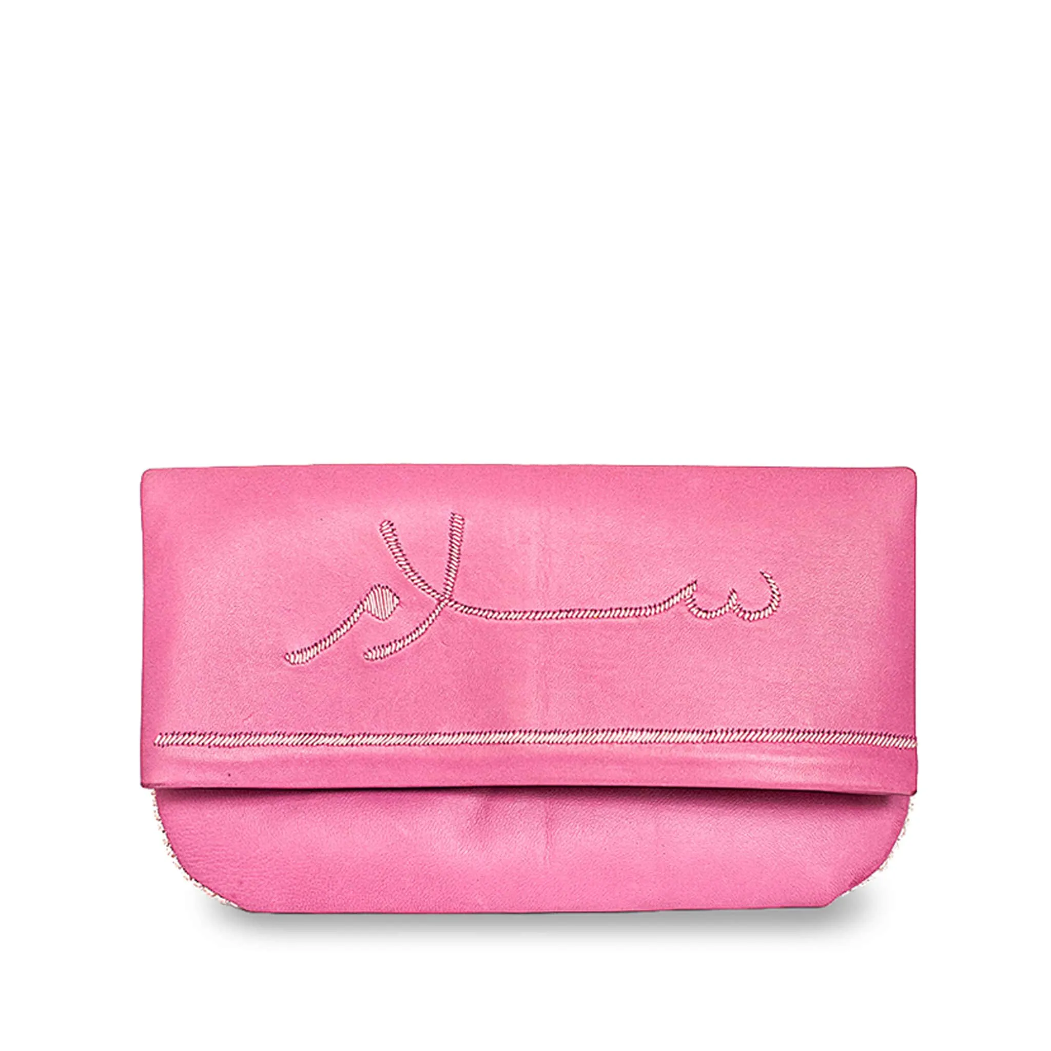 Salam Peace Evening Clutch Bag in Pink, Rosé