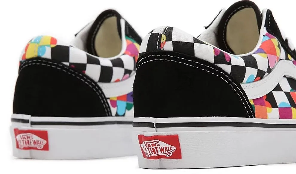 shoes Vans Old Skool - Floral Checkerboard/Black/True White