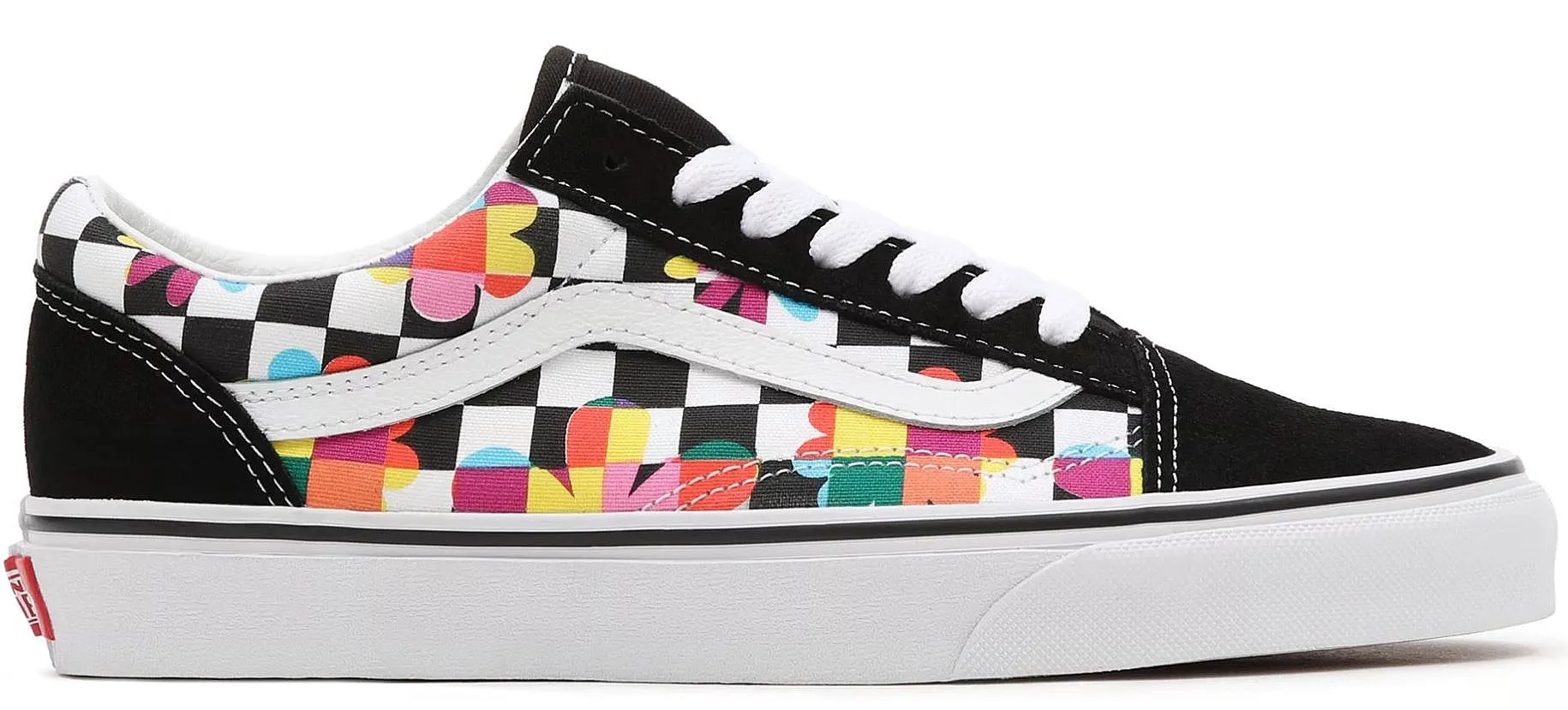 shoes Vans Old Skool - Floral Checkerboard/Black/True White