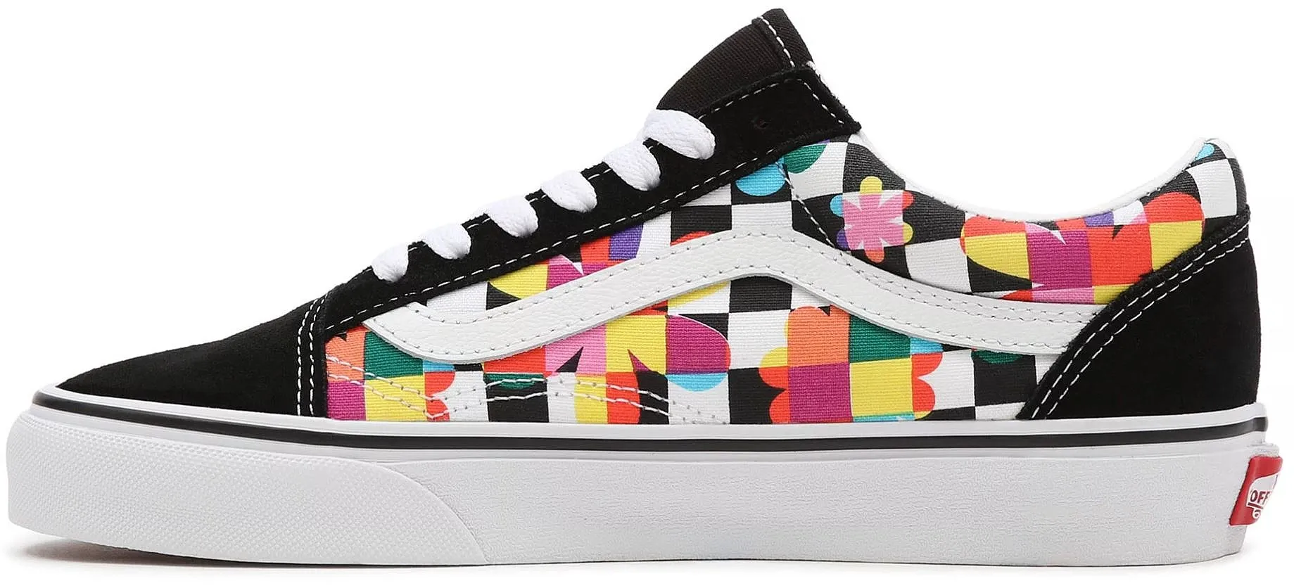 shoes Vans Old Skool - Floral Checkerboard/Black/True White