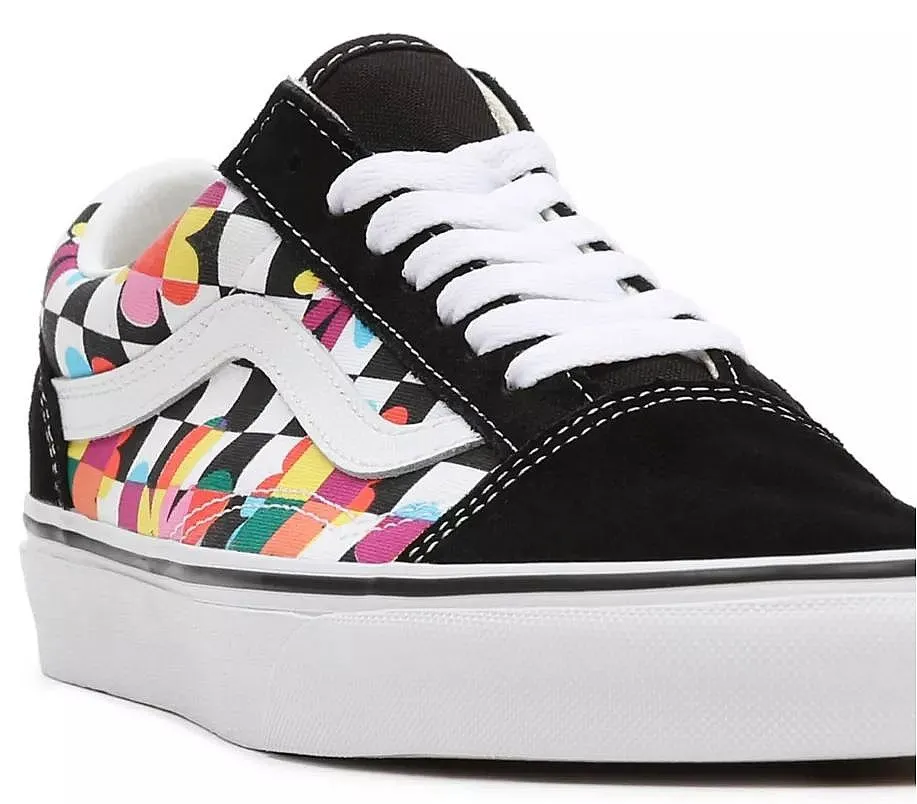 shoes Vans Old Skool - Floral Checkerboard/Black/True White