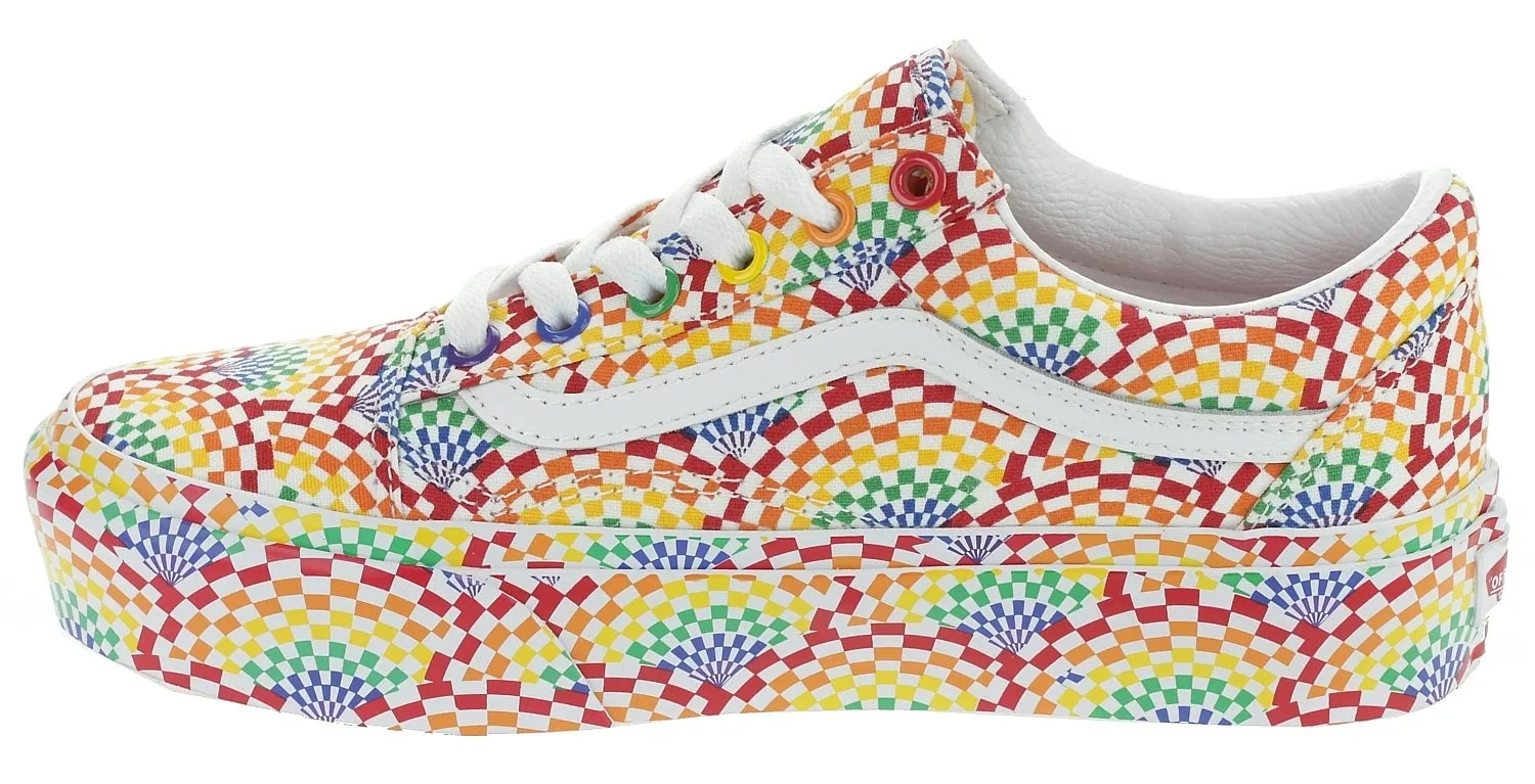 shoes Vans Old Skool Platform - Pride/Multi/True White