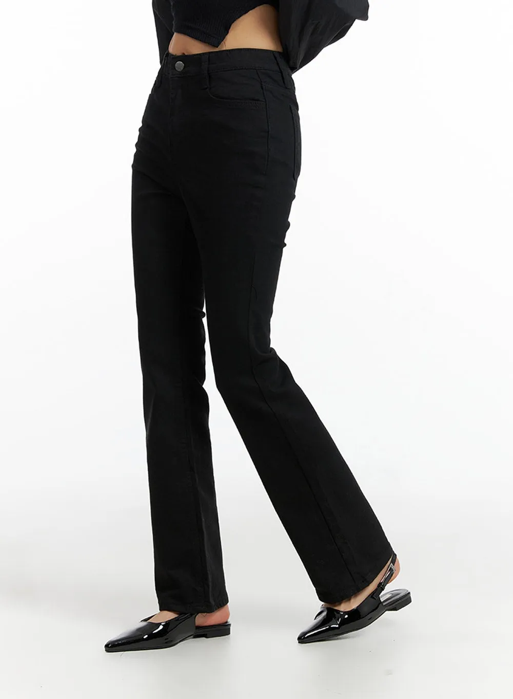 Slim-Fit Bootcut Pants IF402