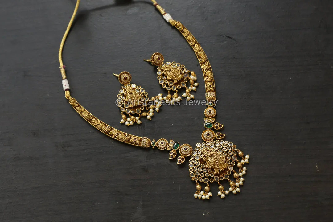 SriKrishna Temple Hasli Necklace Set