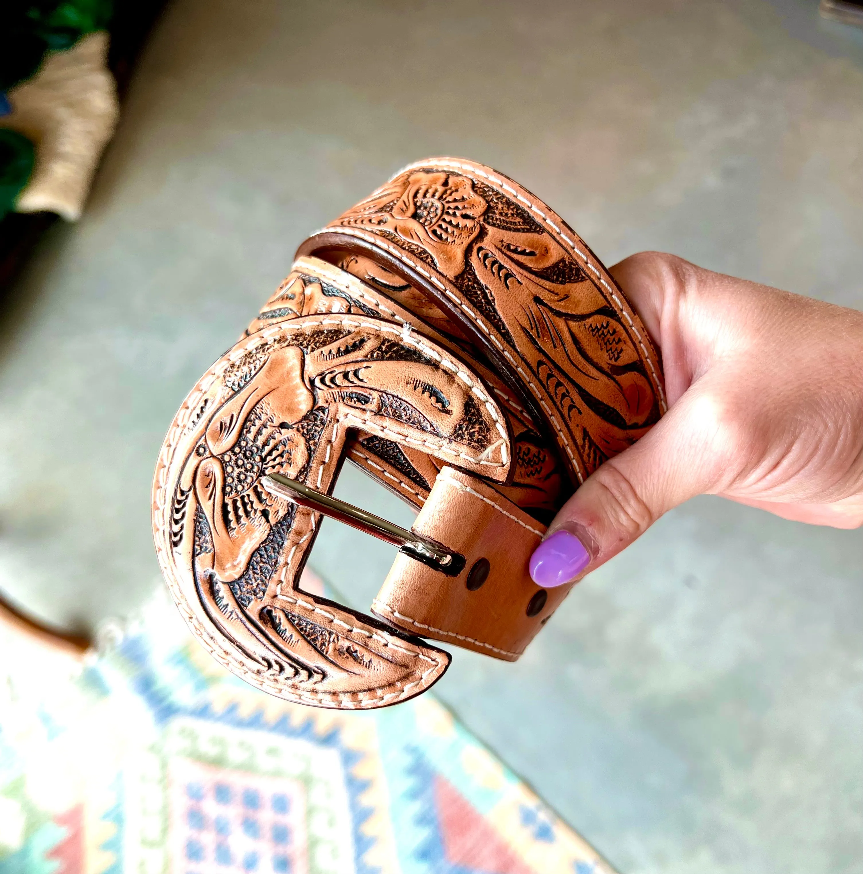 The Que Chula Tooled Belt