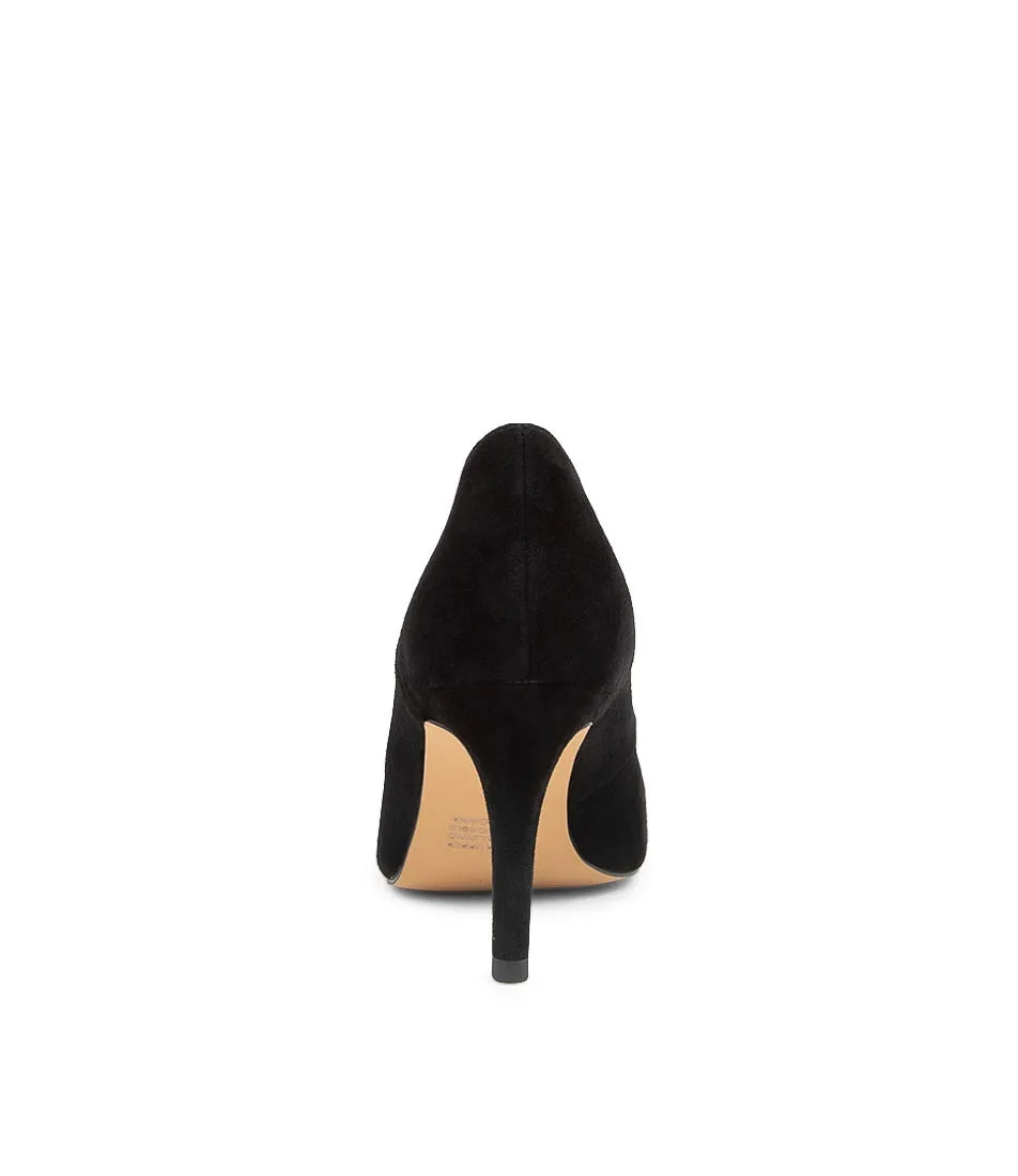 TOP END Babez Black Suede Heels