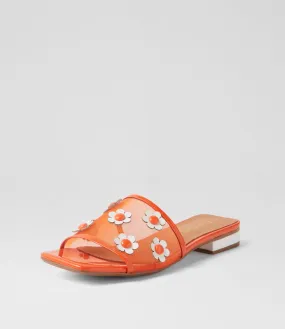 TOP END Klasse Orange White Patent Multi Slides
