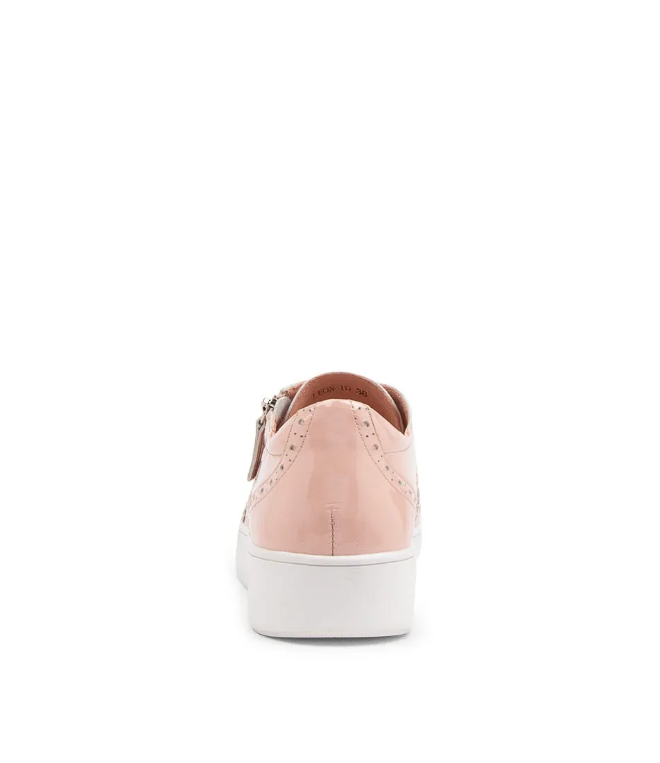 TOP END Leon Pale Pink Patent Leather Sneakers Ws