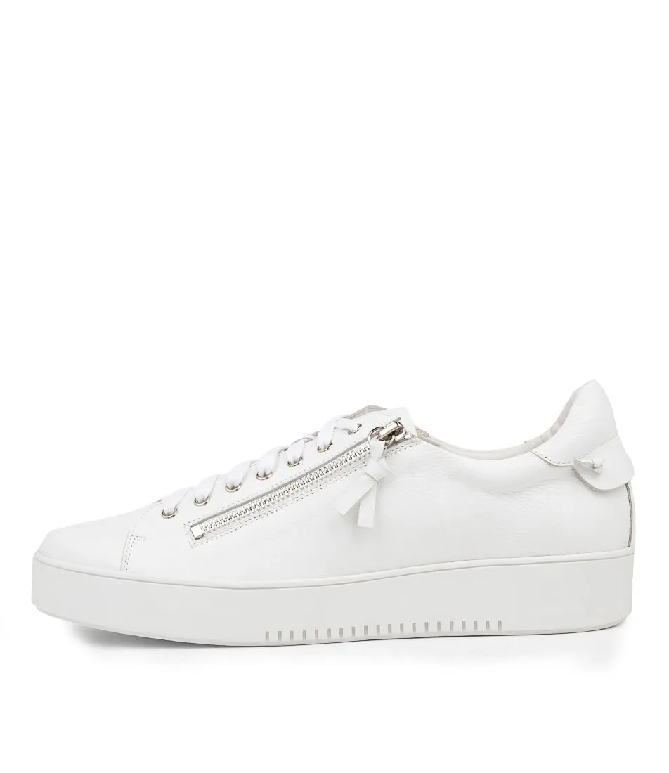 TOP END Lizzy White Leather Sneakers Ws