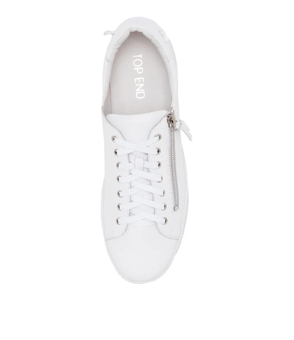 TOP END Lizzy White Leather Sneakers Ws