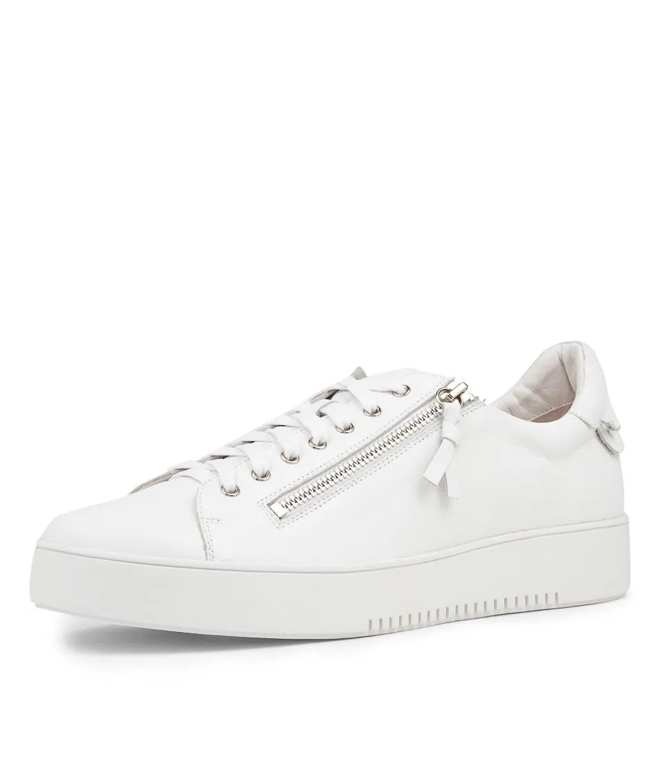 TOP END Lizzy White Leather Sneakers Ws