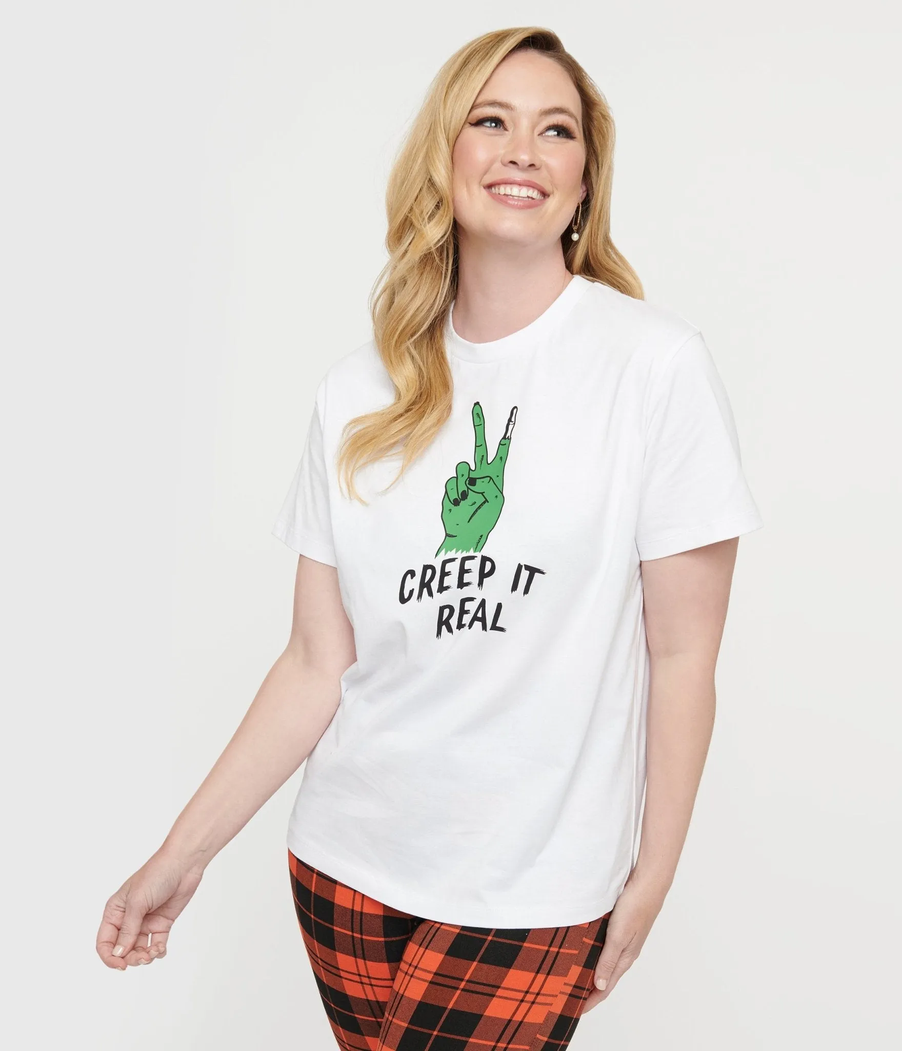 Unique Vintage White Creep It Real Unisex Graphic Tee