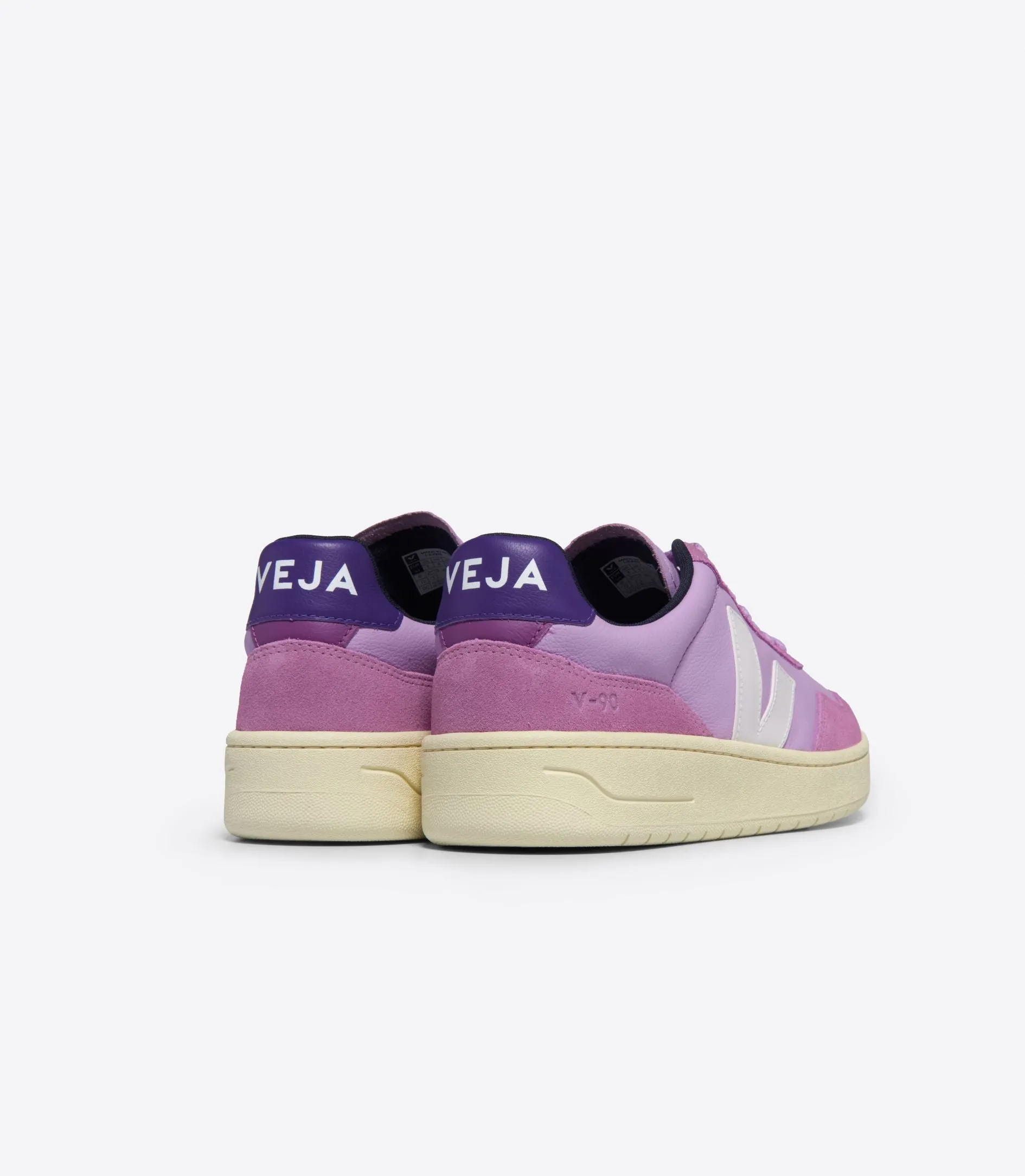 V-90 LEATHER ORCHID WHITE-VEJA