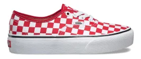 Vans Authentic Platform 2.0 (Checker) Racing Red/True White
