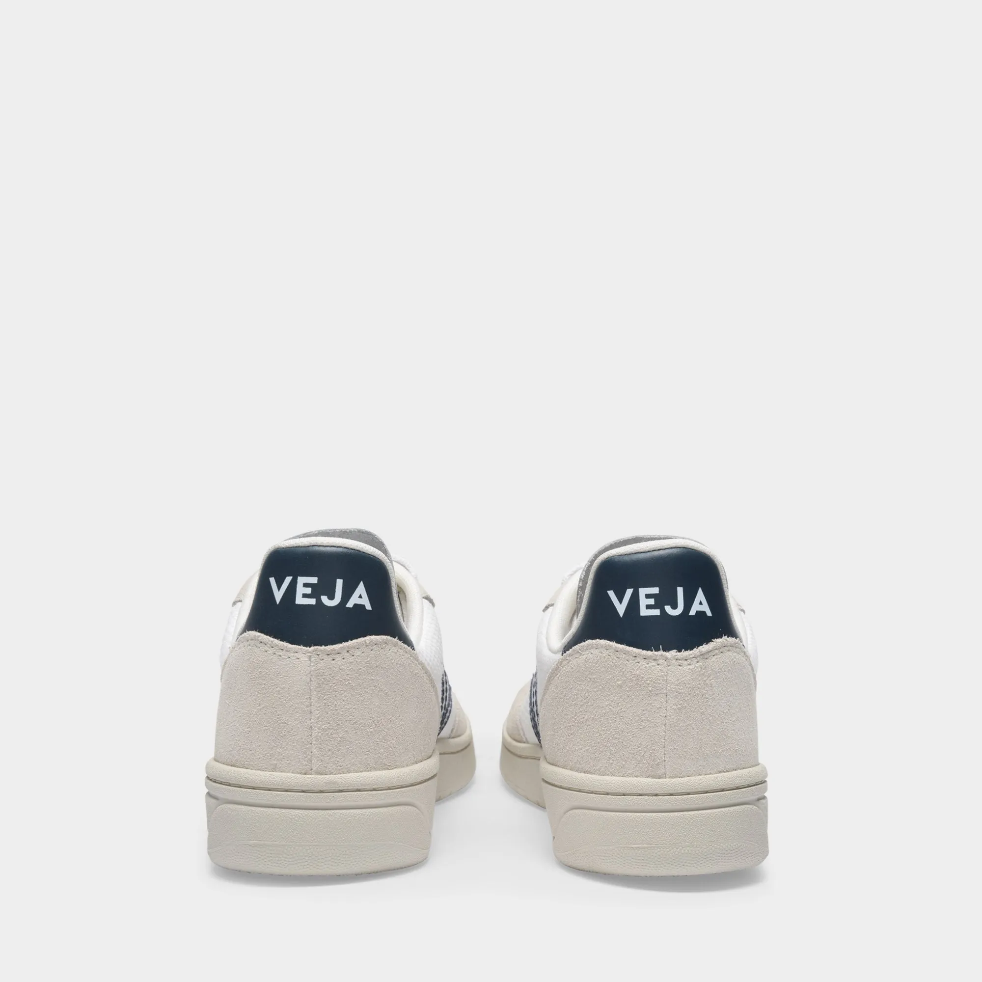 Veja  V-10 Sneakers in White and Blue B-Mesh