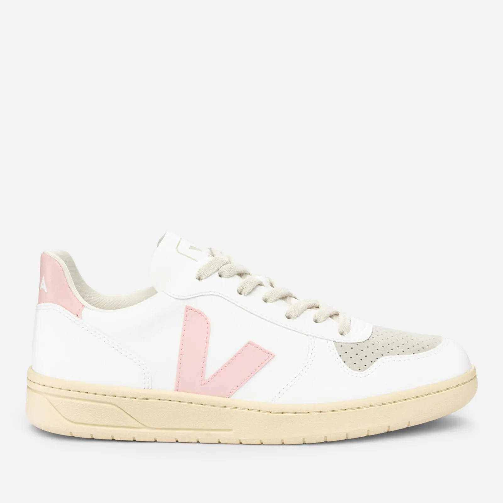 Veja Women’s V-10 Faux Leather and Suede Trainers - UK 3 | Coggles