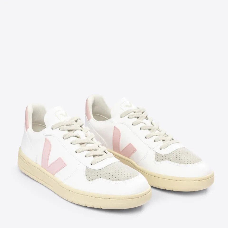 Veja Women’s V-10 Faux Leather and Suede Trainers - UK 3 | Coggles