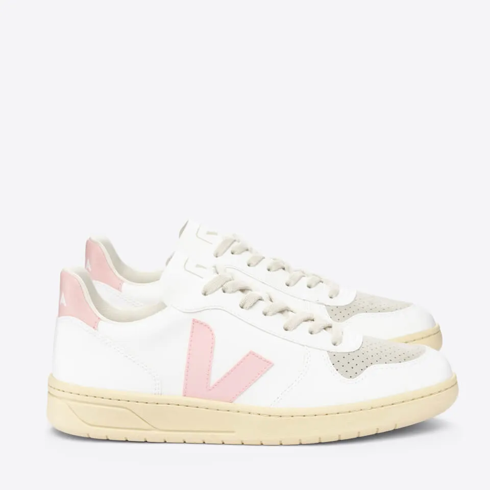 Veja Women’s V-10 Faux Leather and Suede Trainers - UK 3 | Coggles