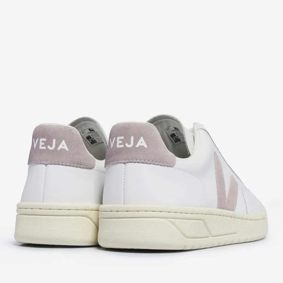 Veja Women's V-12 Logo-Appliquéd Leather and Suede Trainers - UK 4 | Coggles