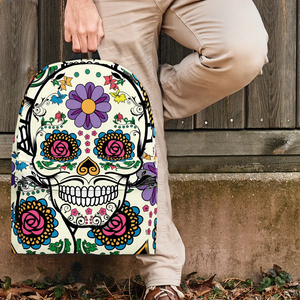 Violet Sugar Skull Backpack