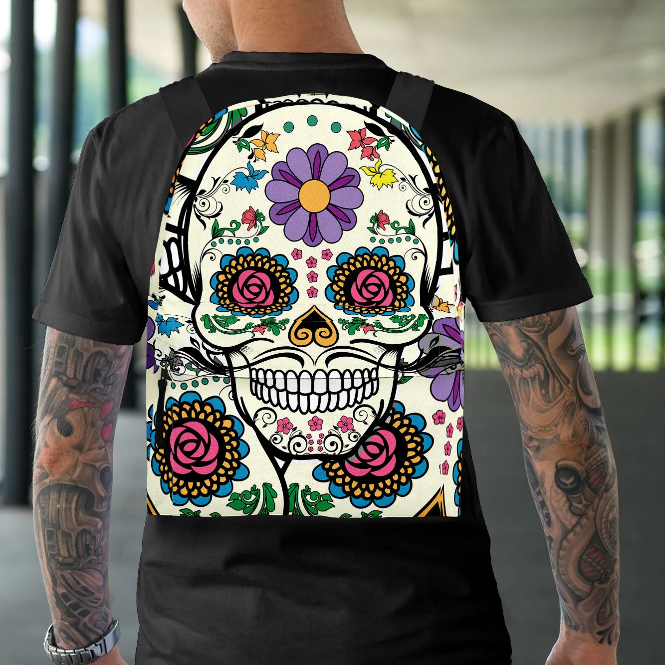 Violet Sugar Skull Backpack