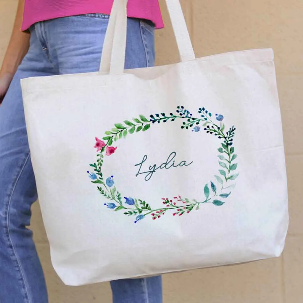 Wedding Party Tote Bag Personalized with a Farmhouse Theme