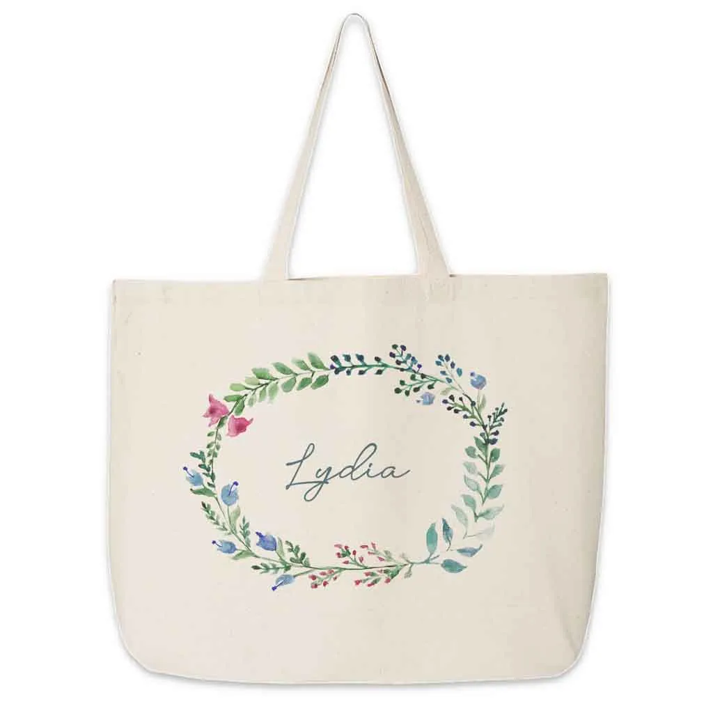 Wedding Party Tote Bag Personalized with a Farmhouse Theme