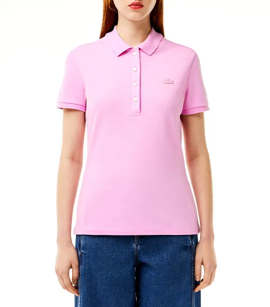 Women's Lacoste Stretch Cotton Piqué Polo Shirt Gelato