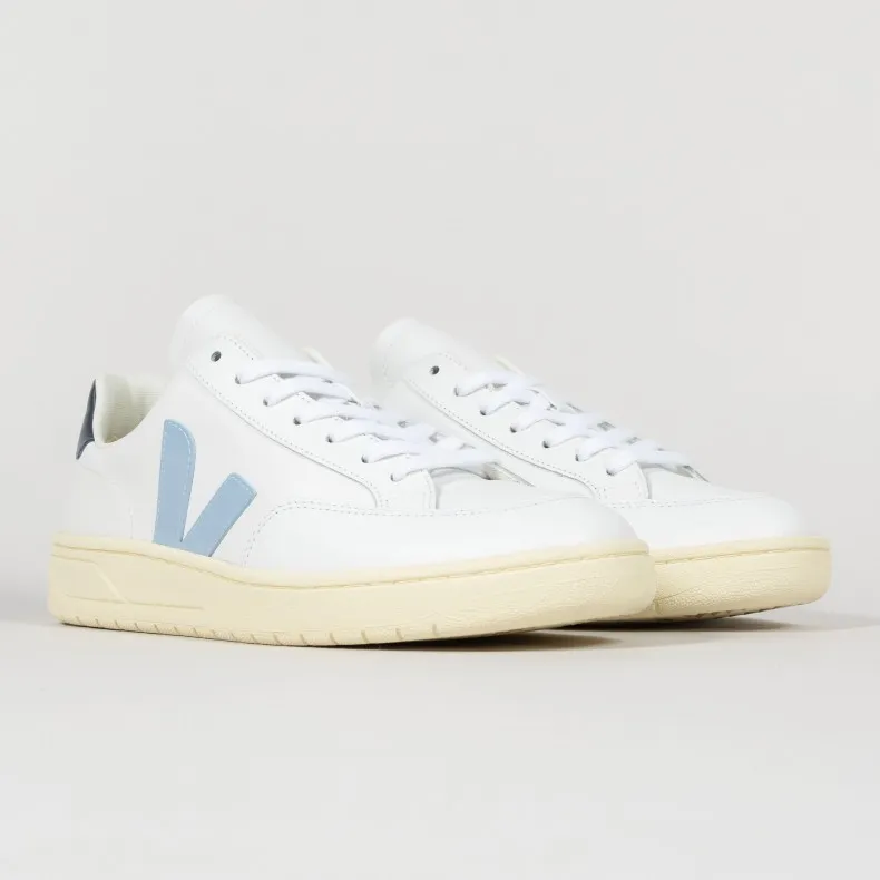 Women's Veja V-12 Leather (Extra White/Steel/Nautico)