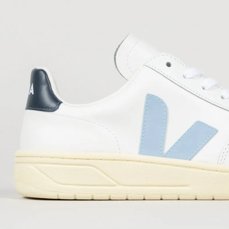 Women's Veja V-12 Leather (Extra White/Steel/Nautico)