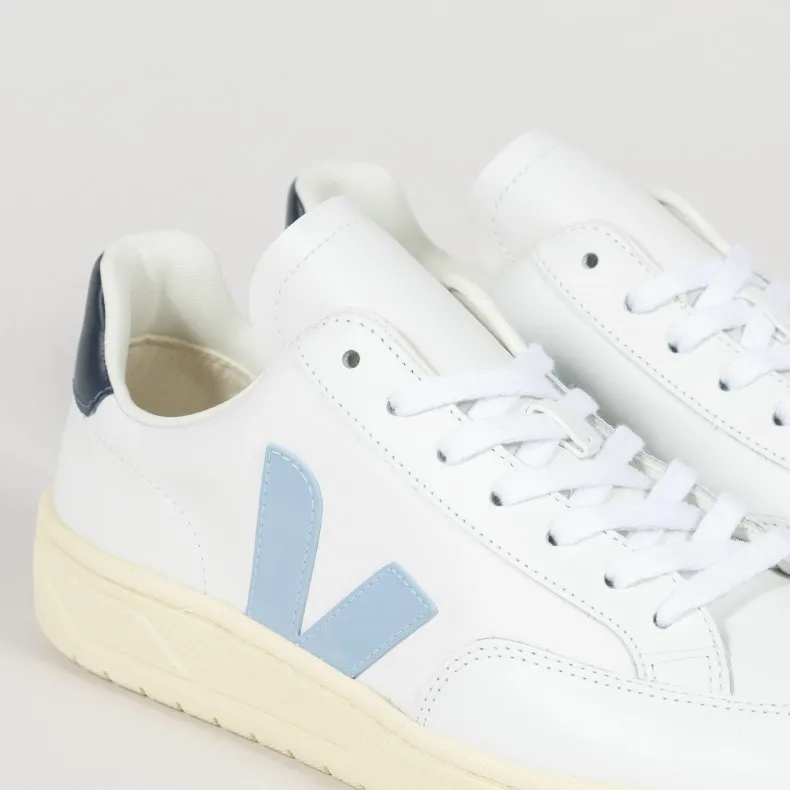 Women's Veja V-12 Leather (Extra White/Steel/Nautico)